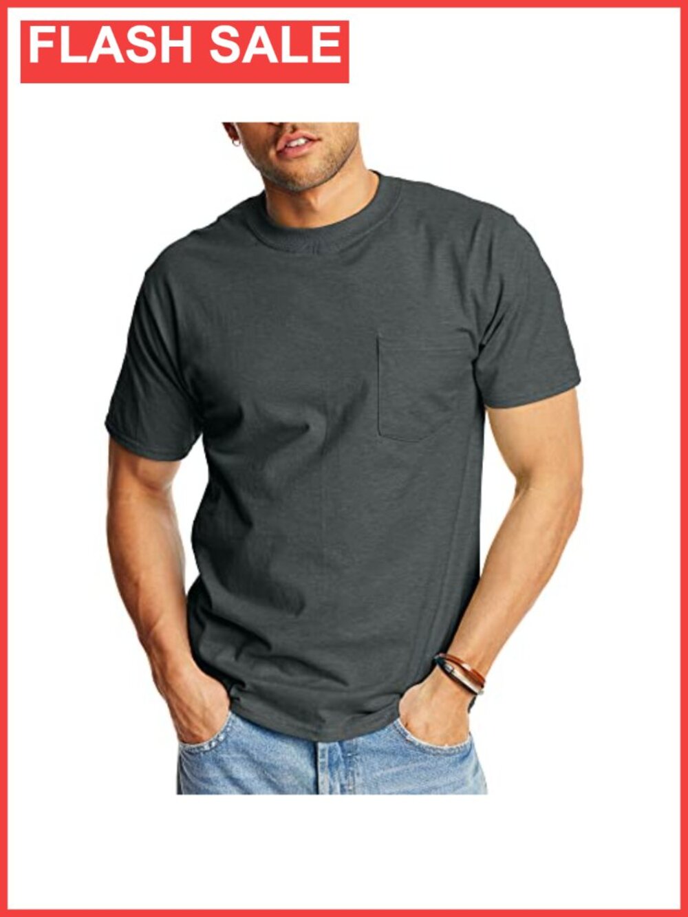 Heavyweight Cotton Pocket Tee Crewneck Short Sleeve T-Shirt